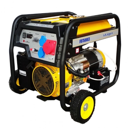 Üç fazlı benzinli jeneratör Stager FD 7500E3 5160037500 6,5 kW