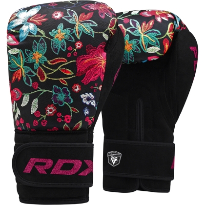 RDX FL3 Floral 8oz Siyah Deri X Boks Eldiveni
