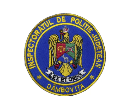 DISTINTIVO TONDO ISPETTORE DI POLIZIA DELLA CONTEA DI DAMBOVITA
