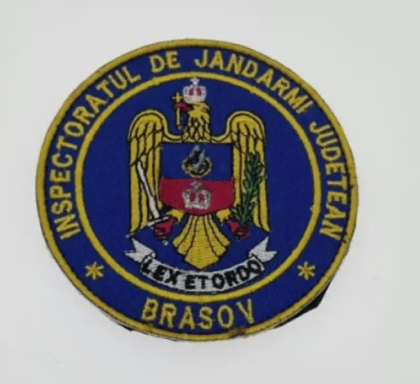 EMBLEMA CU SCAI BRODATA INSPECTORATUL DE JANDARMI JUDETEAN BRASOV