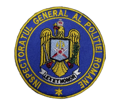 TONDO RICAMATO ISPETTORE GENERALE DELLA POLIZIA ROMENA / IGPR