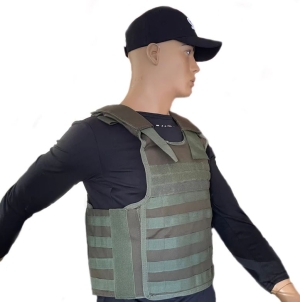 GILET antiproiettile con tasche per piastre antiproiettile - Colore verde - Solo gilet esterno