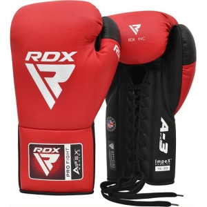 RDX APEX Müsabaka/Antrenman Boks Eldiveni Kanca ve Halka -Kırmızı-8oz