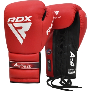 RDX APEX Bağcıklı Antrenman/Müsabaka Boks Eldiveni Kırmızı 12oz