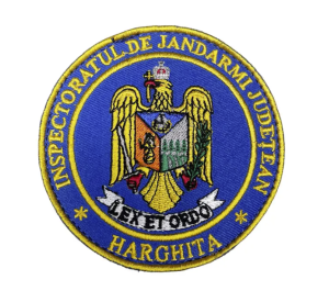 EMBLEMA SCAI RICAMATO ISOLATO GENDARMI DELLA CONTEA DI HARGHITA