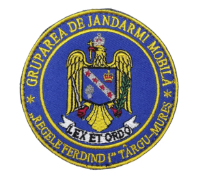 BESTICKTE RUNDE STICKEREI-GRUPPE VON GENDARMEN KÖNIG FERDINAND I. TARGU-MURES