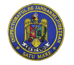 RUNDES BESTICKTES ABZEICHEN DER GENDARMI-INSPEKTORAT DES SATU-MARE COUNTY