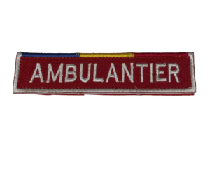 SMURD TRICOLOR ABZEICHEN MIT DER BESCHRIFTUNG KRANKENWAGEN