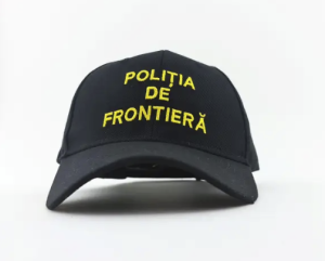 CASQUETTE COMPLÈTE AVEC ÉCRITURE JAUNE BORDER POLICE MP1