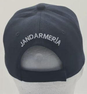 CASQUETTE DE GENDARMERIE BLEU MARINE AVEC INSCRIPTION SUR LE PONT ET AU DOS